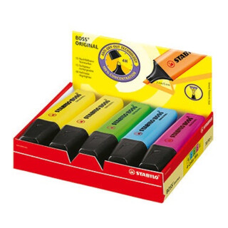 STABILO Textmarker BOSS ORIGINAL 70/10-1 2-5mm sortiert 10 St./Pack.