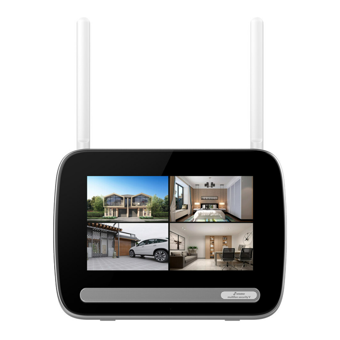 stabo Set de vidéosurveillance couleur sans fil Multifon Security V