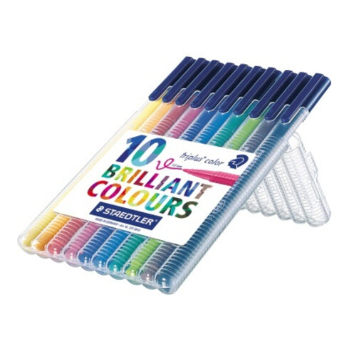 STAEDTLER Fasermaler triplus color 323 SB10 sortiert 10 St./Pack.