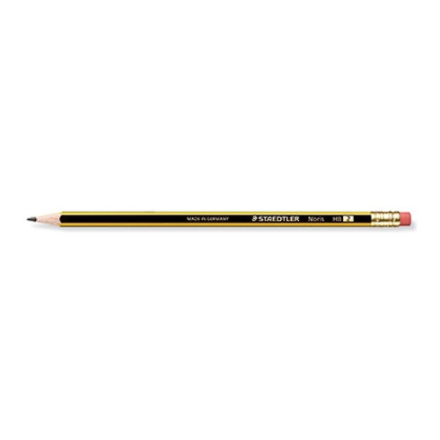 STAEDTLER Bleistift Noris 122-HB HB Radierer gelb/schwarz