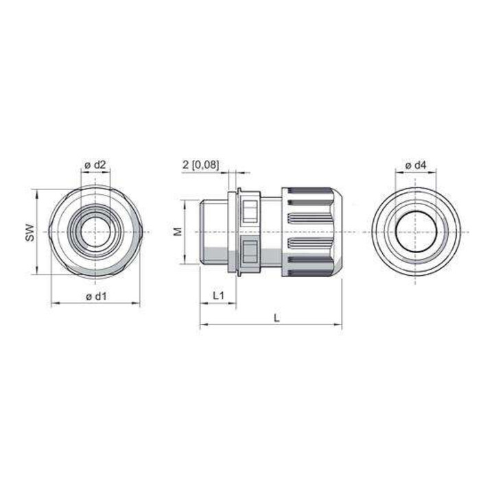 Stahl Exe Kabelverschraubung 81617M160902msMutter