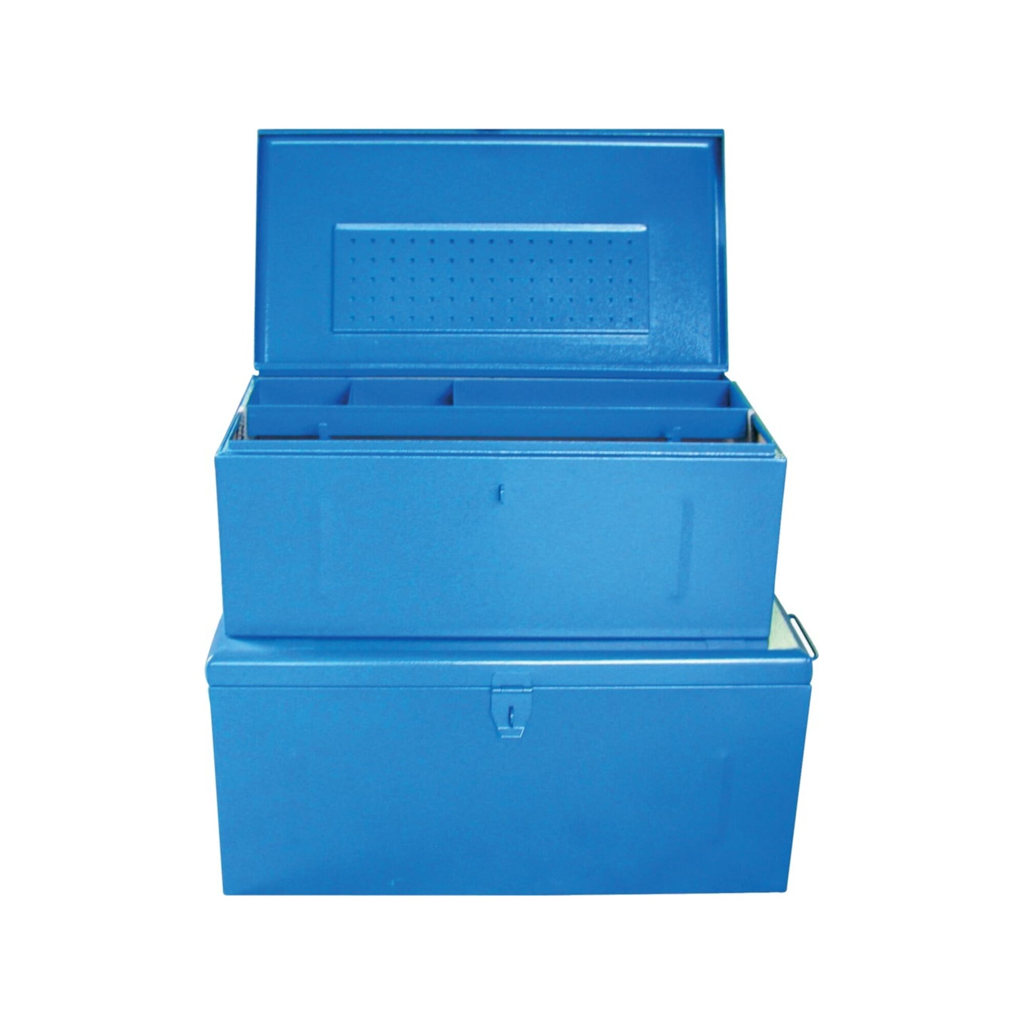 Stahlblechkoffer blau 830x440x340mm (H) ; E/D/E