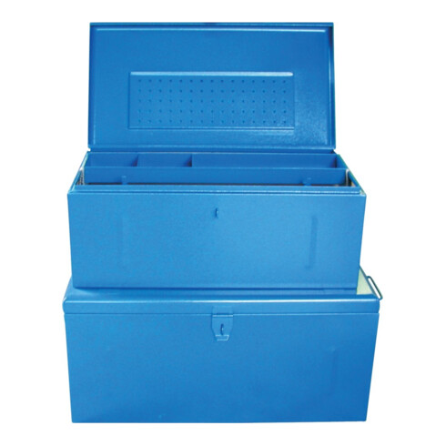 Stahlblechkoffer bleu 830 × 440 × 340 mm (H × I × P)