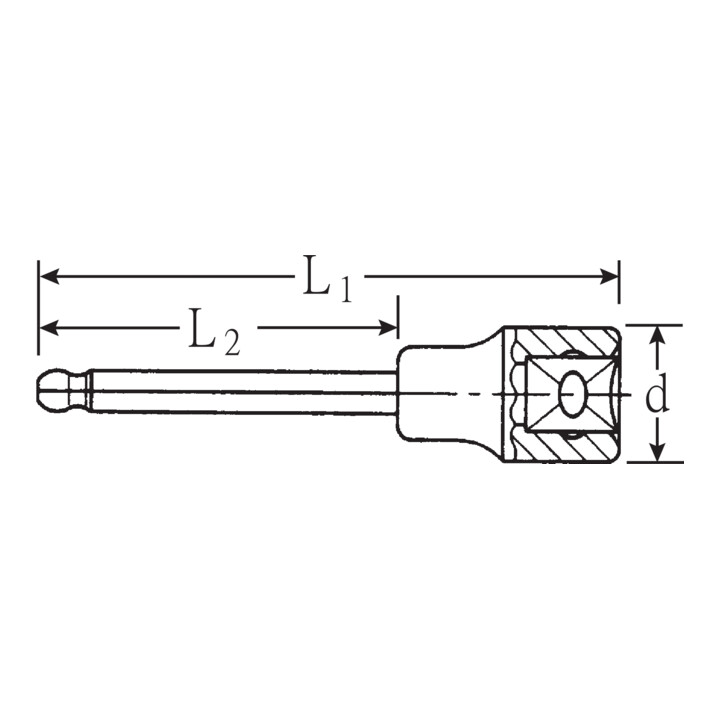 Stahlwille 1/2" (12,5mm) INHEX-Einsatz SW.6mm L.100mm