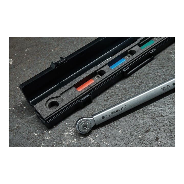 Stahlwille 1/2“ Drehmomentschlüssel-Set 40-200 N·m, Radmontage-Set 5-tlg. 750NR/200/3/1