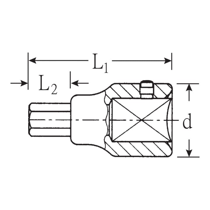Stahlwille 1"(25mm) INHEX-Einsatz SW.14mm L.85mm