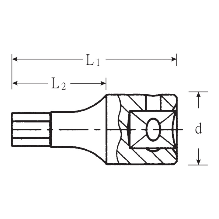 Stahlwille 1/4" (6,3mm) INHEX-Einsatz SW.6mm L.28mm
