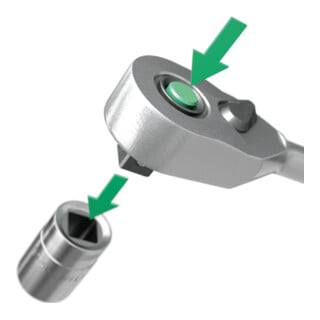 Stahlwille 1/4" (6,3mm) QuickRelease-Feinzahngelenkknarre RSW.4.5° L.170mm