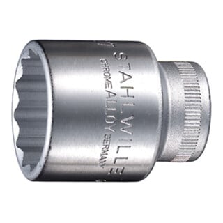 Stahlwille 12-kant dopsleutelbit, 1/2 inch, Sleutelwijdte: 32 mm