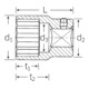 Stahlwille 12-kant dopsleutelbit, 3/4 inch, Sleutelwijdte: 2inch-5