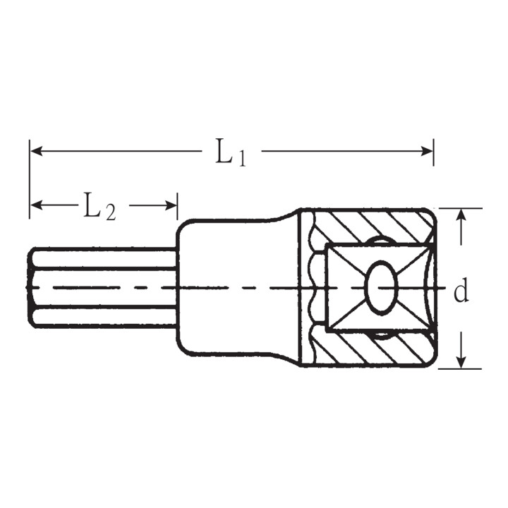 Stahlwille 3/8" (10mm) INHEX-Einsatz SW.3mm L.52mm