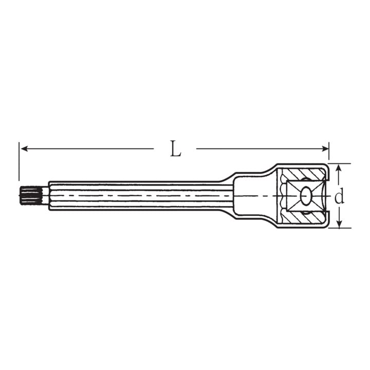 Stahlwille 3/8" (10mm) VDE-Schraubendrehereinsatz M10 L.136mm D.23mm