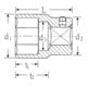 Stahlwille 6-kant dopsleutelbit, 3/4 inch, Sleutelwijdte: 19 mm-5