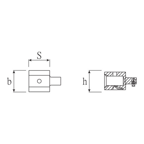 Stahlwille Adattatore a inserimento portautensili 9x12mm, quadro esterno 14x18mm