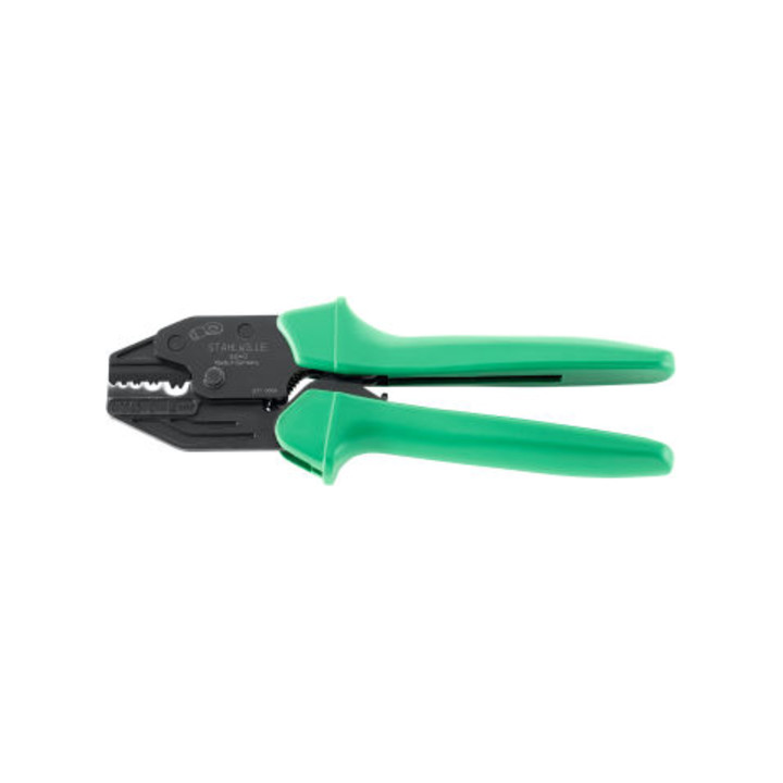 Stahlwille Aderendhülsenzange L.220 mm Kopf brüniert Griffe m.Ku.Hülle Crimp Bereich 0,1-0,35 (AWG 26-22), 0,5-1 (AWG 20-18), 1,5-2,5 (AWG 16-14), 4-6 (AWG 12-10), 10-16 (AWG 8-6) mm²
