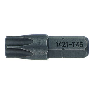 Stahlwille Bit-Schraubendrehereinsatz TX T 45 Außen-6kant C 6,3mm L.25mm