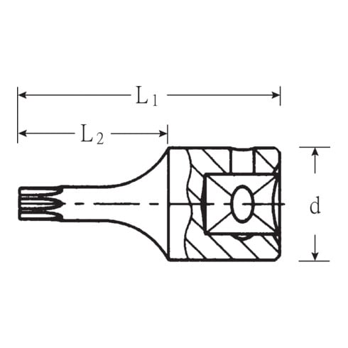 Stahlwille Punta per cacciavite 1/4", Torx