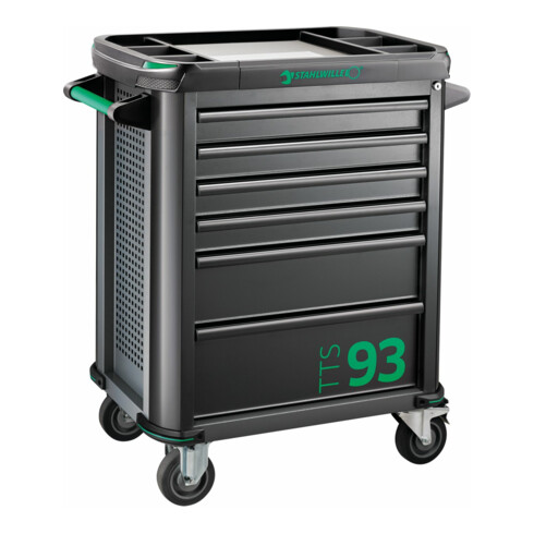 Stahlwille Carrello per officina, 6 cassetti, grigio antracite, RAL 7016
