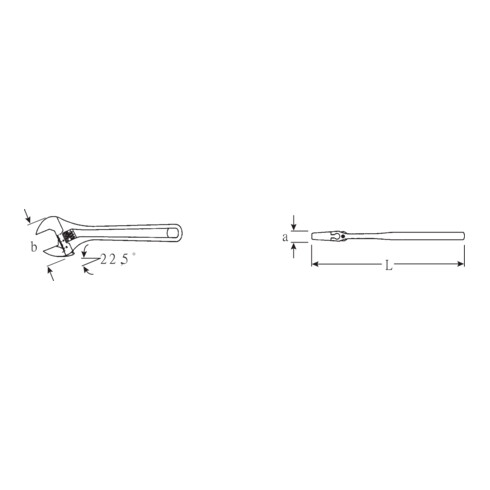 Stahlwille Clé à fourche, taille réglable 15 max.SW.44 mm