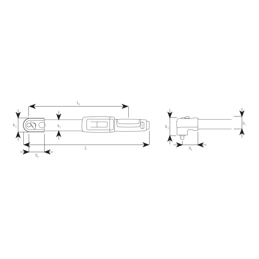 STAHLWILLE Clé dynamométrique 100% isolée avec cliquet emboîtable réversible 50 N·m