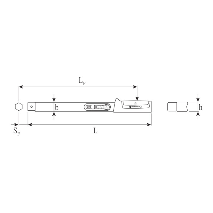 STAHLWILLE Clé dynamométrique sans embout 130 N·m