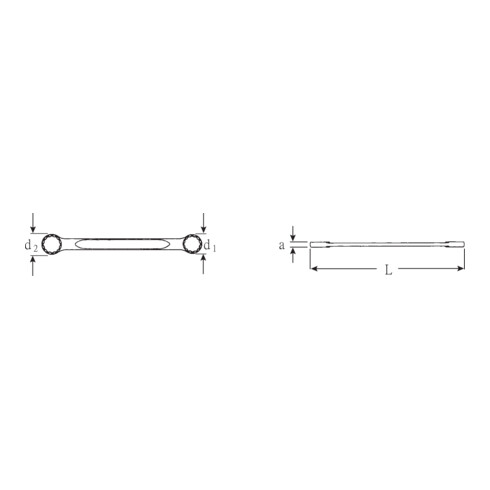 Clé polygonale double STAHLWILLE  droite