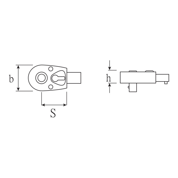 STAHLWILLE Cliquet emboîtable réversible avec éjecteur QuickRelease 1-1/2 Pouces