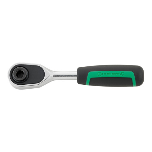 Stahlwille D 6,3 (1/4") Bit-Feinzahnknarre mit Ausdrückfunktion RSW.4.5° L.117mm Chrome-Alloy-Steel, verchromt