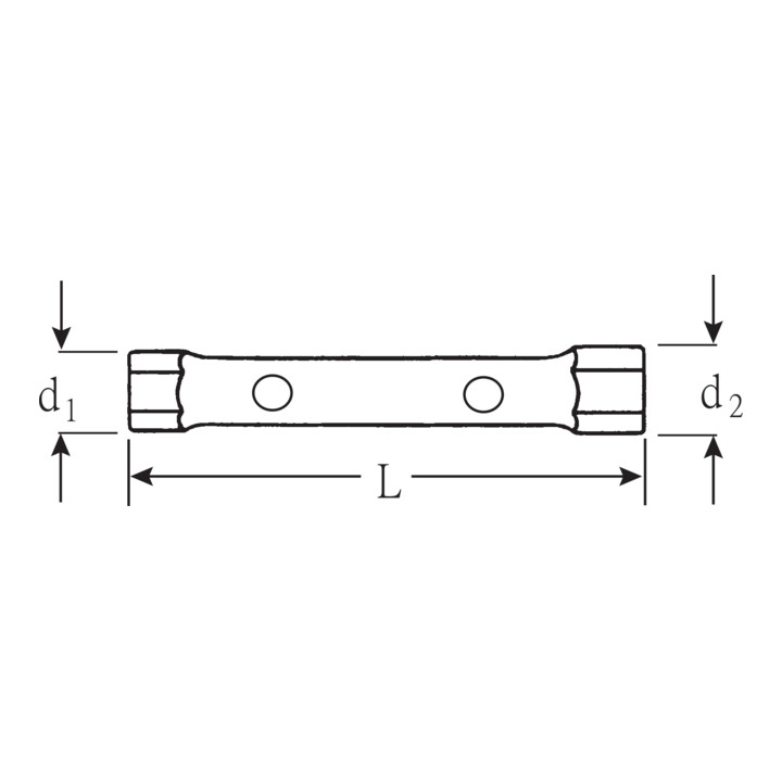 Stahlwille Doppelsteckschlüssel SW 24 x 28mm L.196mm