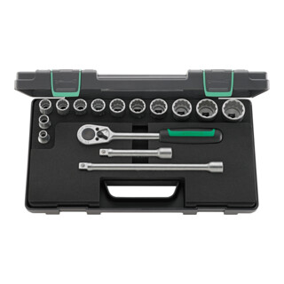 Stahlwille Dopsleutelset 1/2 inch-vierkant 15-delig, Type: 12