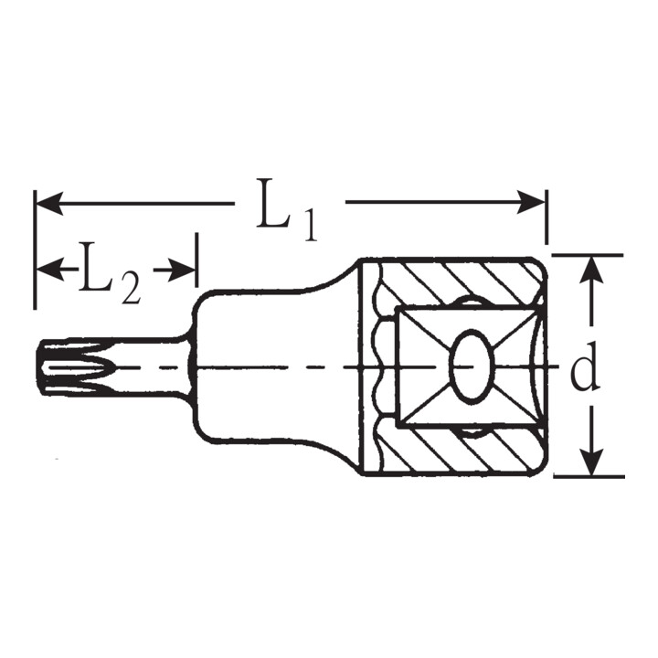 STAHLWILLE Douille pour TX, 1/2 pouce TX25