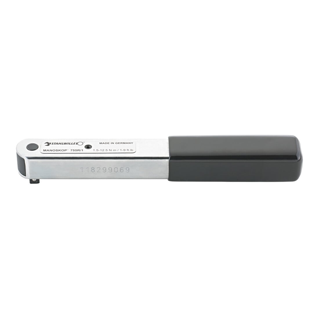 Stahlwille Drehmomentschlüssel Serien MANOSKOP® m.fest eingebauter Knarre Nr.755R/1 1,5-12,5 N·m Antriebs-4kant 1/4"