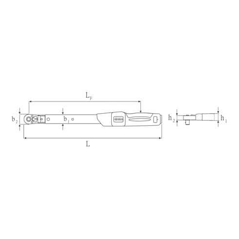 Stahlwille 730NR Drehmomentschlüssel MANOSKOP® mit fest eingebauter QuickRelease-Knarre