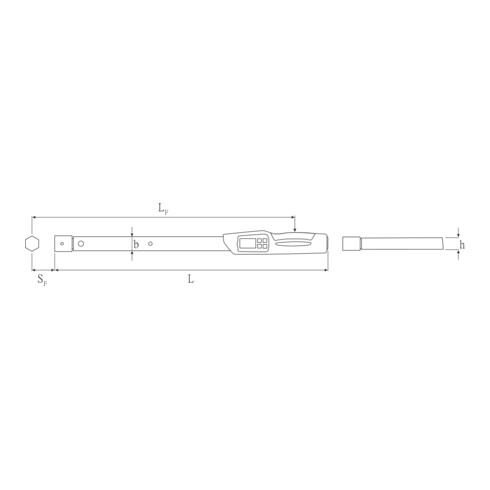 Stahlwille Drehmomentschlüssel Service/Serien MANOSKOP® m.Aufnahme f.Einsteck.Wkz.  Nr.730D/65 65-650 N·m Wkz.Aufn.14x18mm