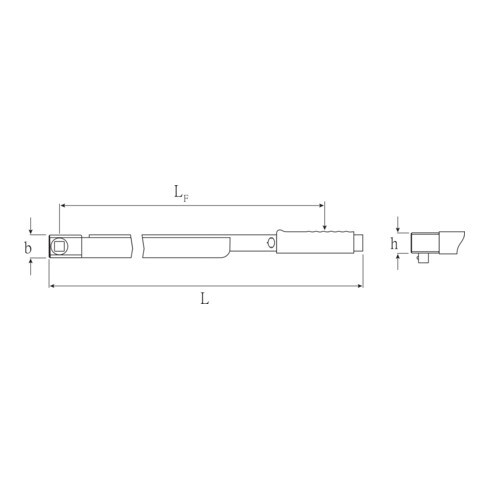 Stahlwille Drehmomentschlüssel Standard MANOSKOP® m.festem Vierkant Nr.720NF/80 160-800 N·m 4kant-Antrieb 3/4"