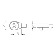 Stahlwille Einsteckknarre Außen-4kant 3/4" Wkz.Aufn.22x28mm-3