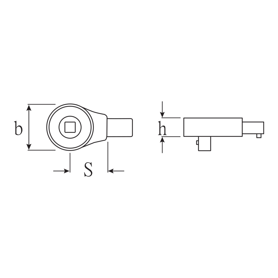 Stahlwille Einsteckknarre Außen-4kant 3/4" Wkz.Aufn.22x28mm