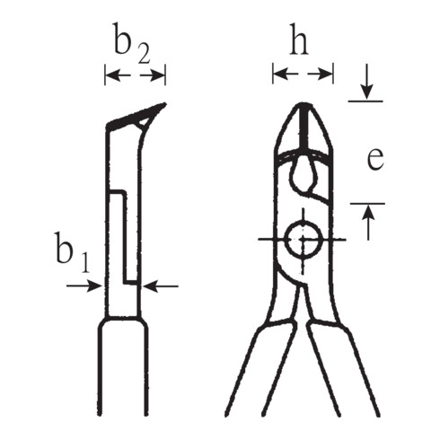 Stahlwille Elektronik-Schrägschneider L.112 mm Kopf poliert Griffe Ku.Hülle geraut ESD