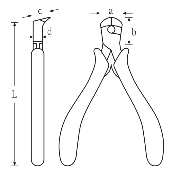 Stahlwille Elektronik-Schrägschneider L.120mm Kopf poliert