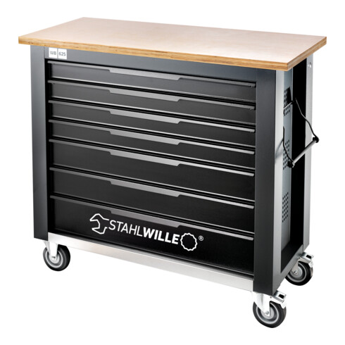 Stahlwille Établi mobile WB 625 7 tiroirs anthracite, RAL 7016 L.500mm x l.1500mm x H.1045mm