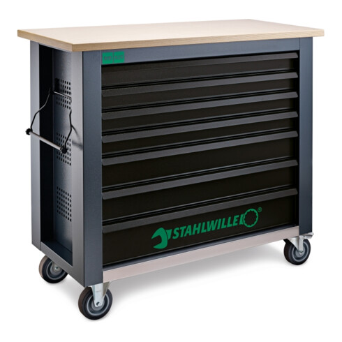Stahlwille Établi mobile WB 625 7 tiroirs anthracite, RAL 7016 L.500mm x l.1500mm x H.1045mm