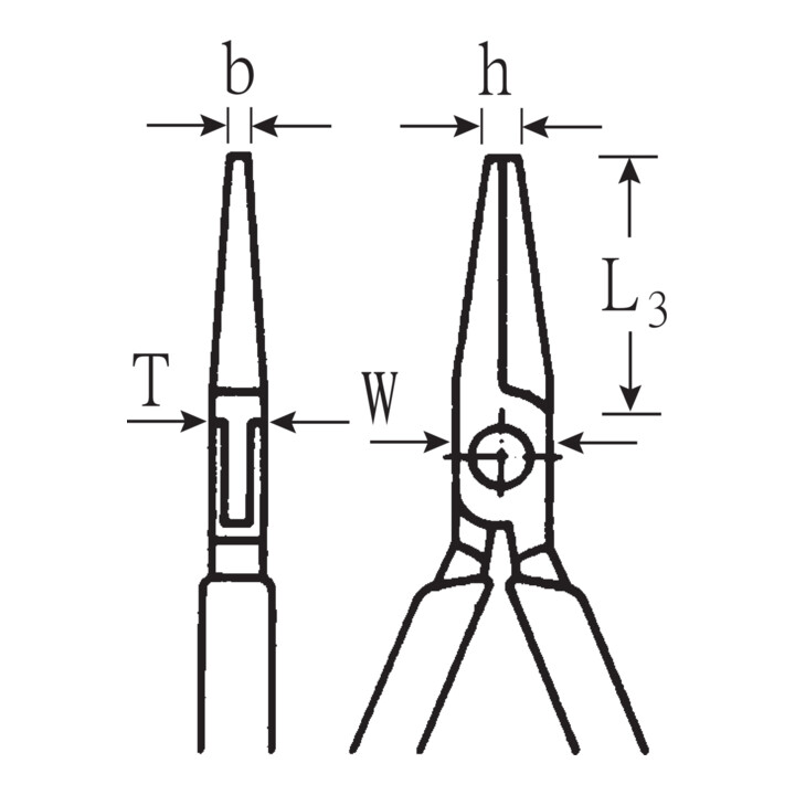 Stahlwille Feinmechaniker-Greifzange L.130mm Kopf verchromt Griffe Ku.Hülle geraut