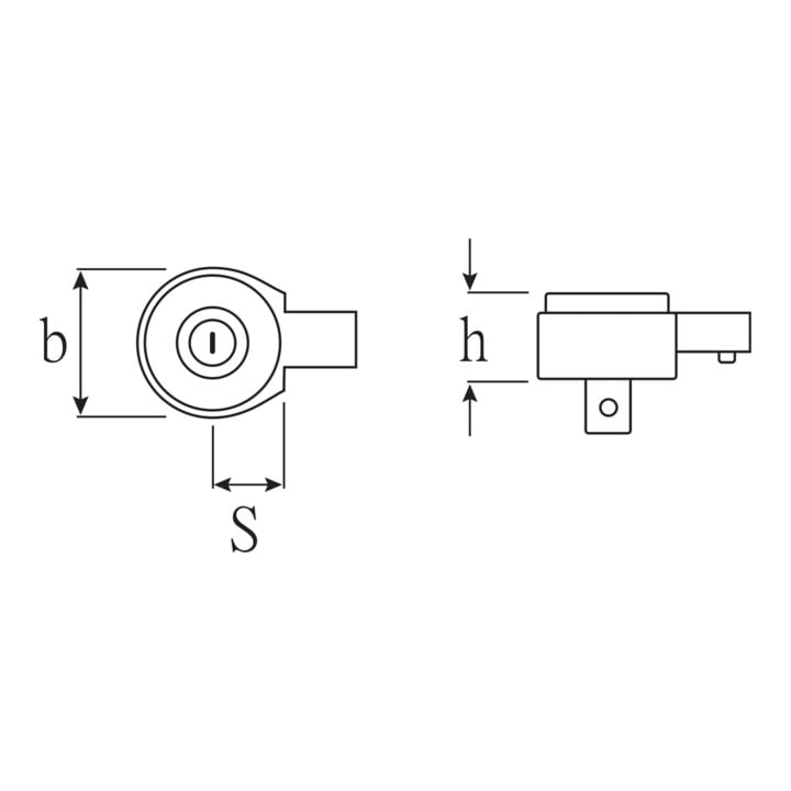 Stahlwille Feinzahn-Einsteckknarre Gr.40 Außen-4kant 3/4" Wkz.Aufn.14x18mm max.Drehmoment 400N·m