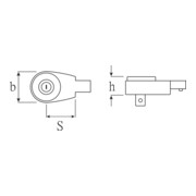 Stahlwille fijnvertand ratel buitenvierkant 3/4" C.D. 22x28mm-3