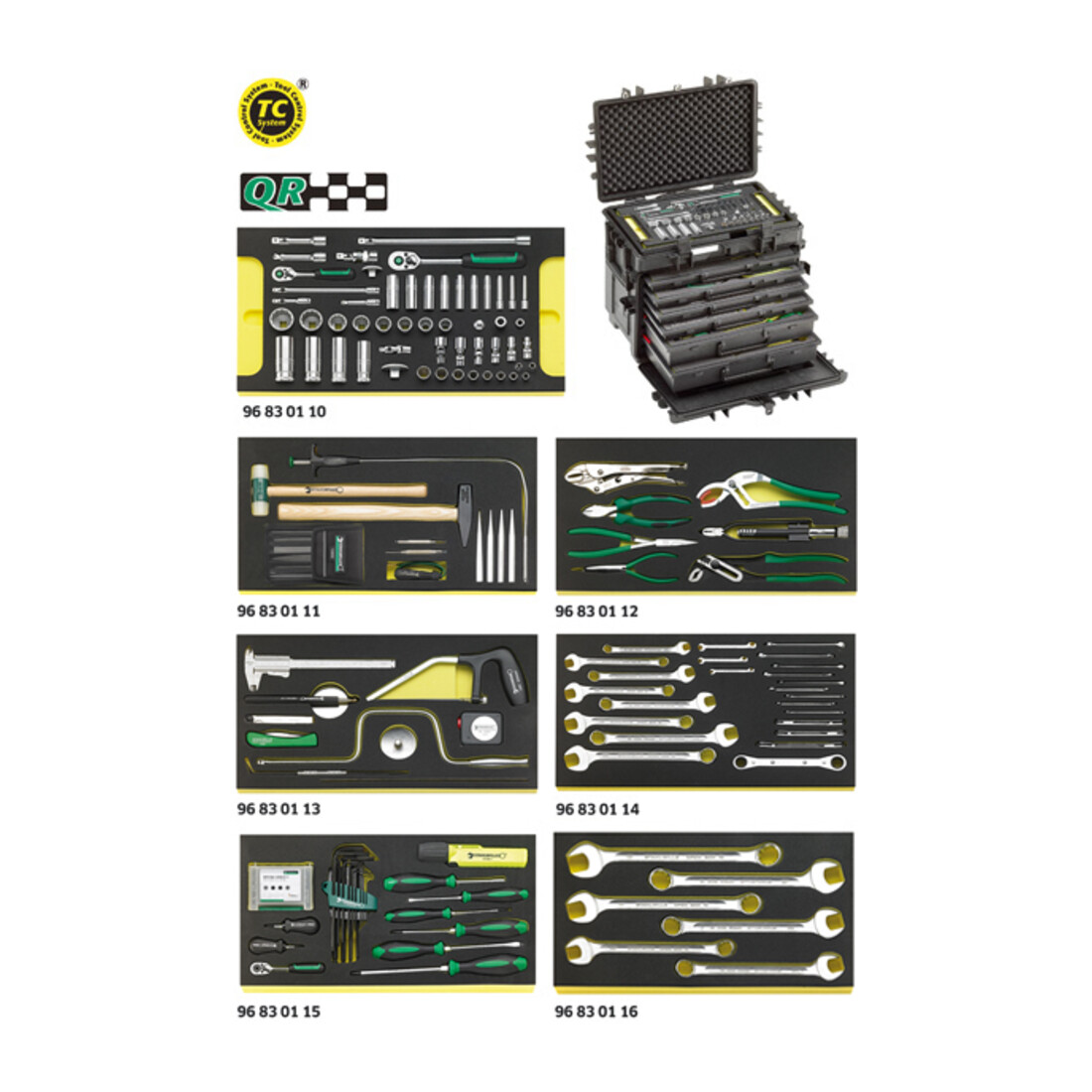 Stahlwille gereedschapsassortiment voor vliegtuigen (AOG kit) in trolley no.13224A WT/TS 154-delig