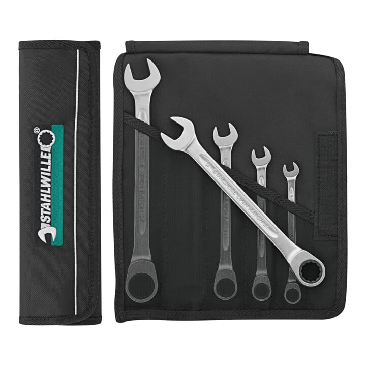 Stahlwille jeu de clés combinées à cliquet OPEN-RATCH 5pcs.