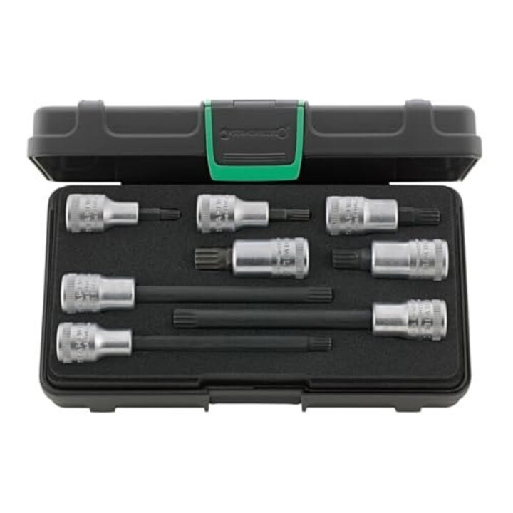 STAHLWILLE Jeu de douilles tournevis pour denture multiple, carré 1/2 pouce 8 pièces