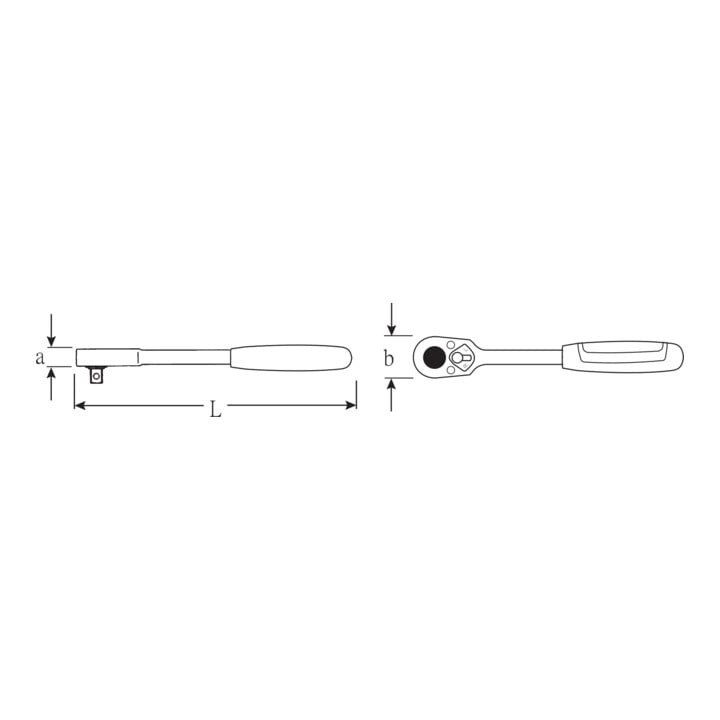 Stahlwille Knarre 1/2" RSW.10° L.612mm