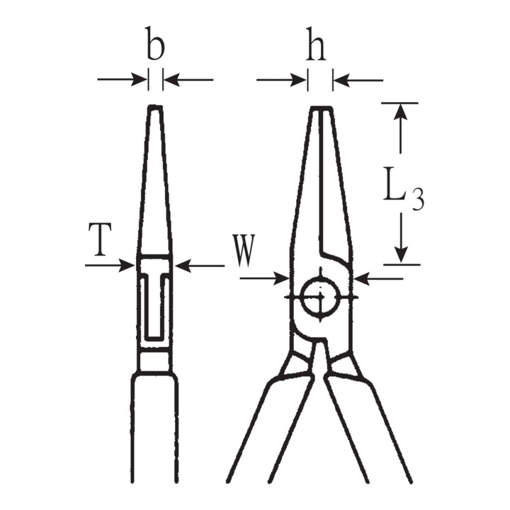 Stahlwille Mechaniker-Flachzange L.190mm Kopf verchromt Griffe Ku.Hülle geraut