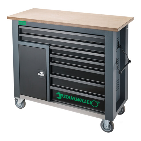 Stahlwille Mobile Werkbank WB 621 7 Schubl. anthrazit, RAL 7016; schwarz, RAL 9005 L.500mm x B.1150mm x H.1045mm